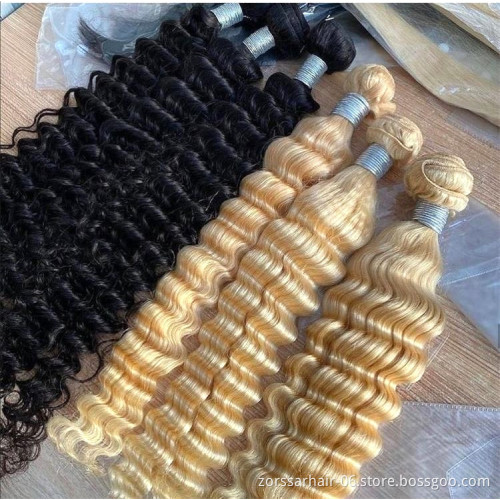 613 Blonde Virgin Human Hair Bundles with Closure, 613 Hair Color Blonde Bundles Brazilian Hair Dhl,fast Express within 24hours